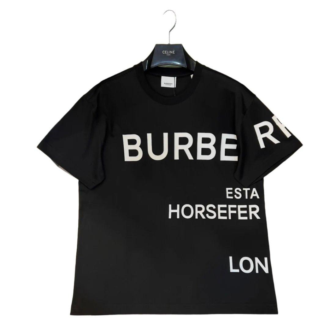 Burberry Black T-Shirt Without Collar