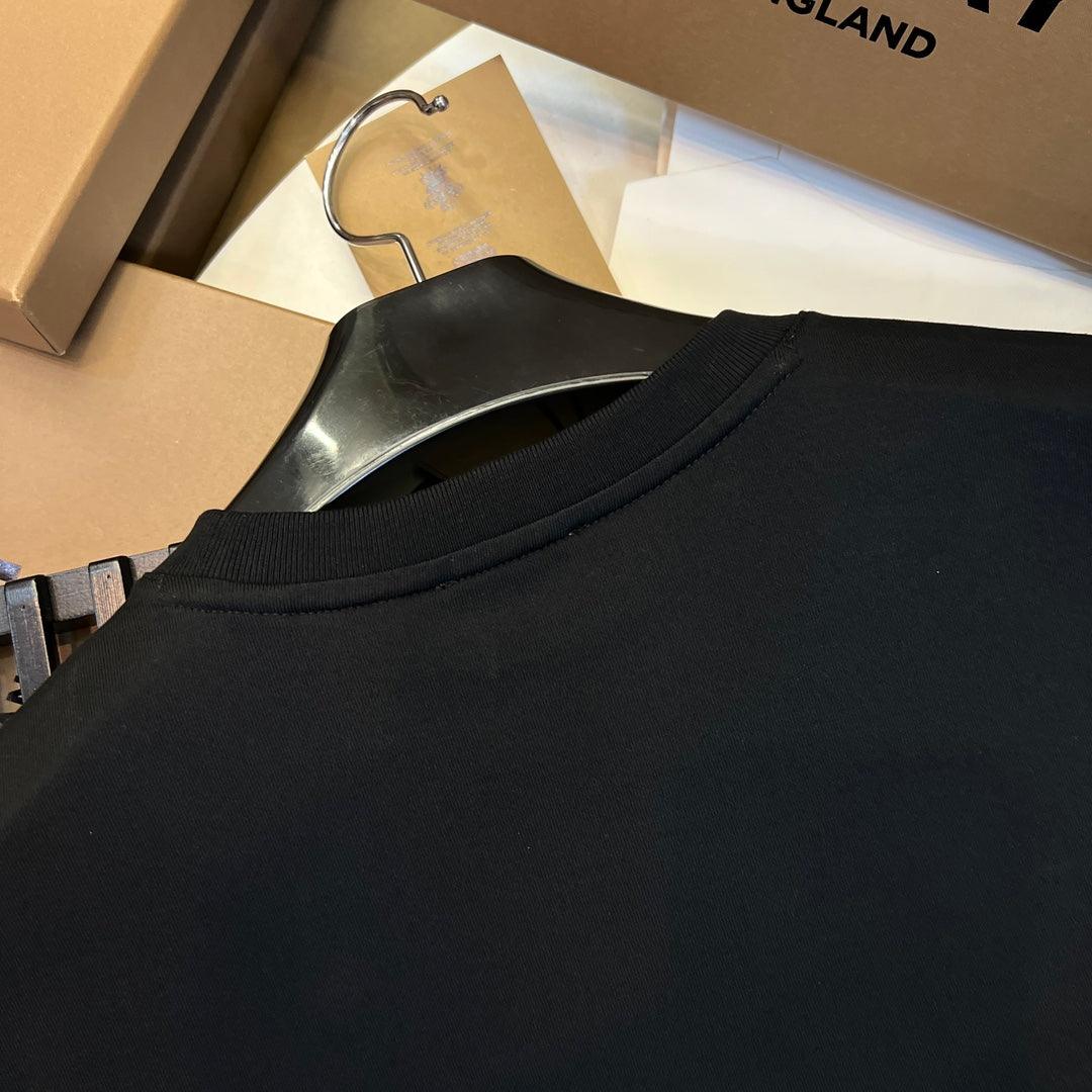 Burberry Black T-Shirt Without Collar