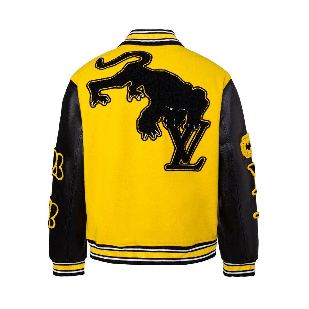 Louis Vuitton Black & Yellow Varsity Jacket