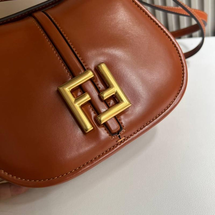 Fendi C’mon Small Brown FF jacquard fabric bag