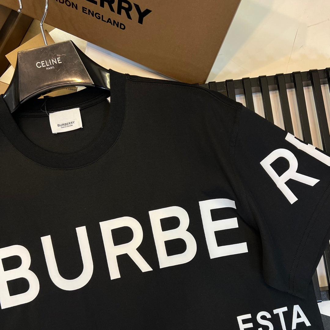 Burberry Black T-Shirt Without Collar