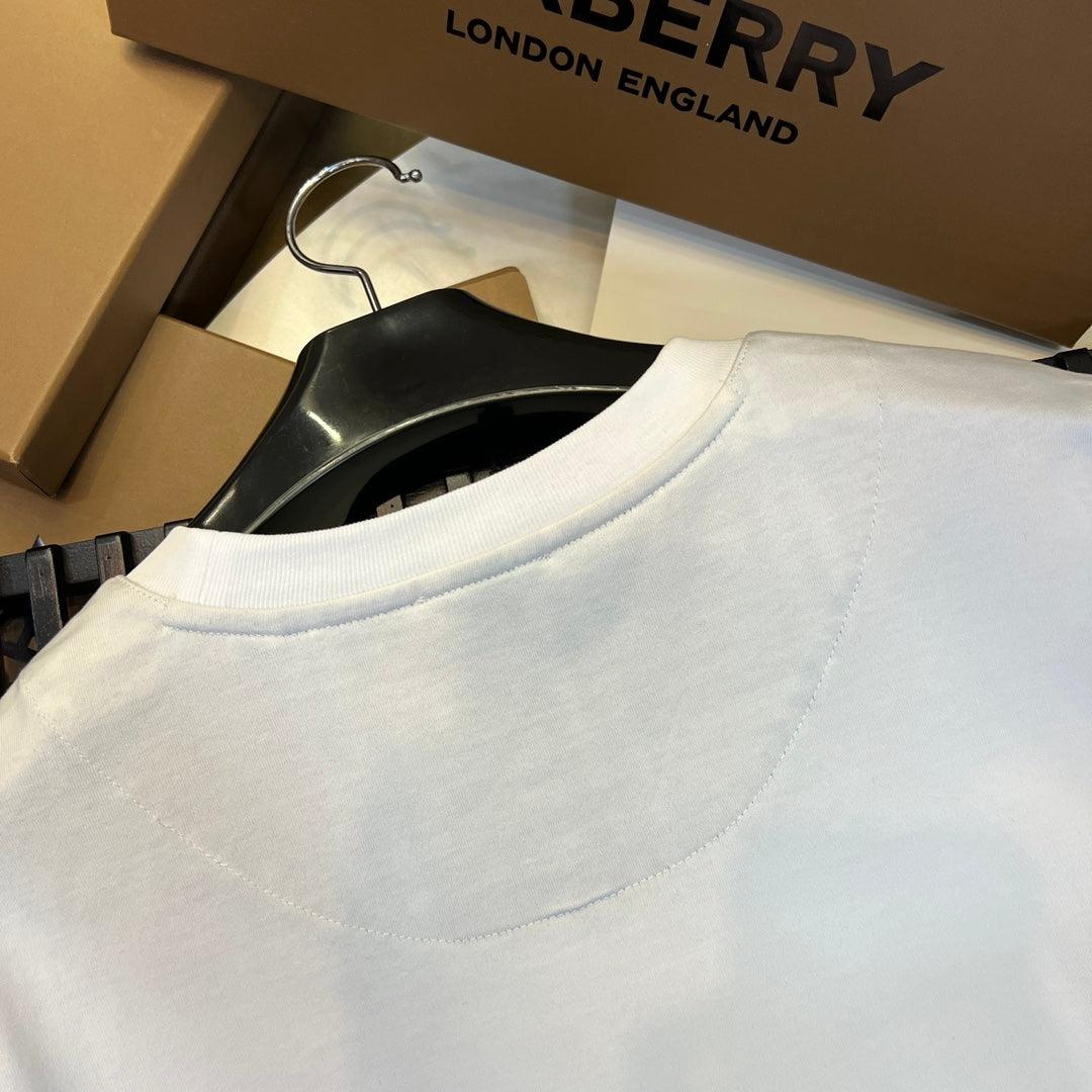 Burberry T-Shirt Without Collar 'White & Beige'