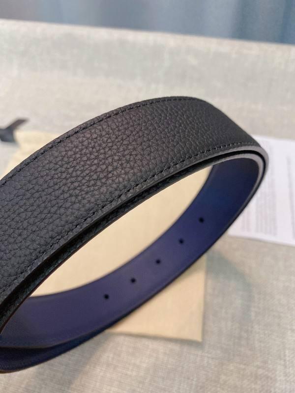 Montblanc M Buckle Reversible Leather Belt 'Black/Blue'