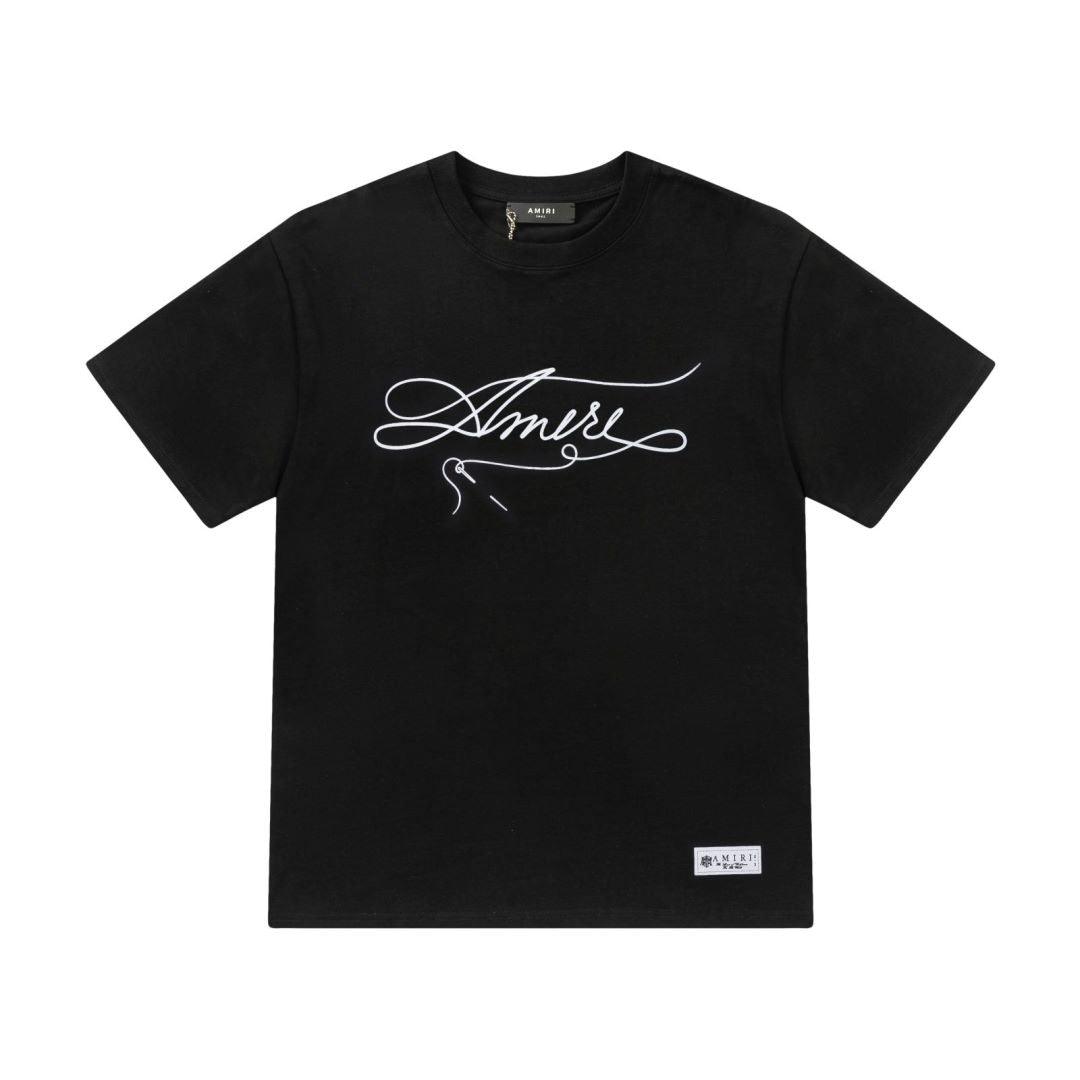 Amiri Black T-Shirt Without Colla