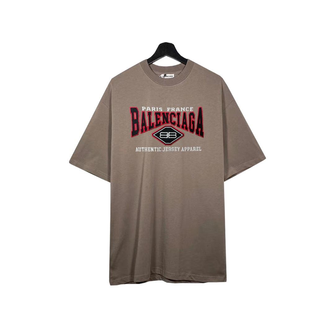 Balenciaga Brown T-Shirt Without Collar