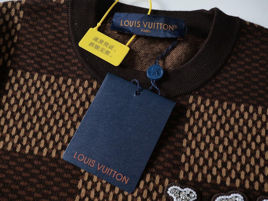 Louis Vuitton Damier T-Shirt Without Collar 'Brown'