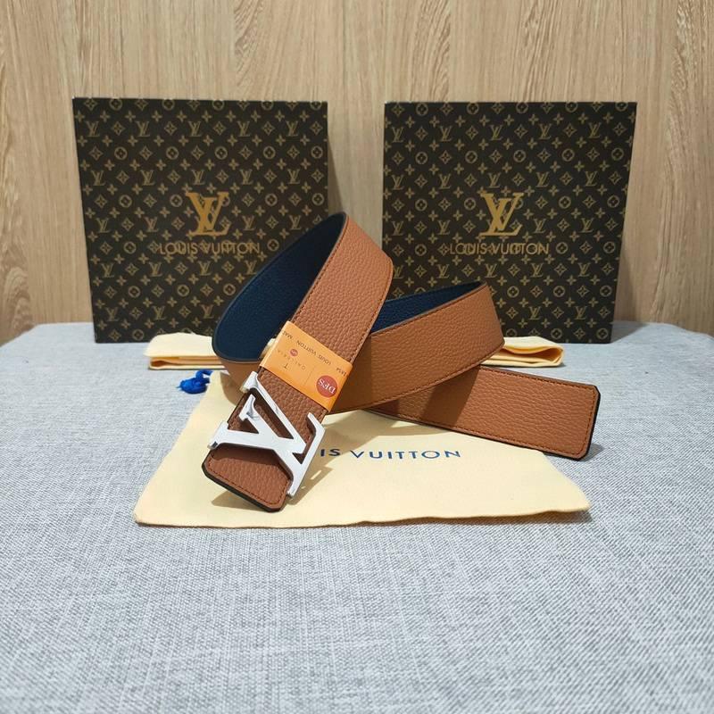 Louis Vuitton Double Belt 'Brown/Blue'