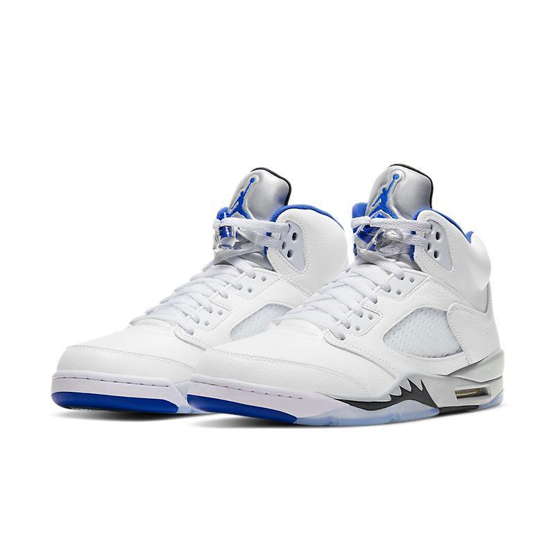 Air Jordan Retro 5 Stealth 2.0 White Hyper Royal Grey