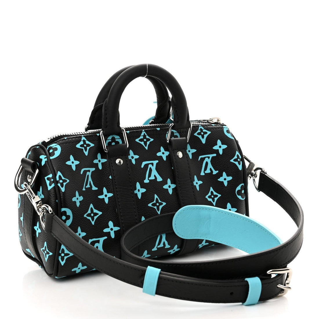 Louis Vuitton Monogram Playground Keepall Bandouliere 25 Black