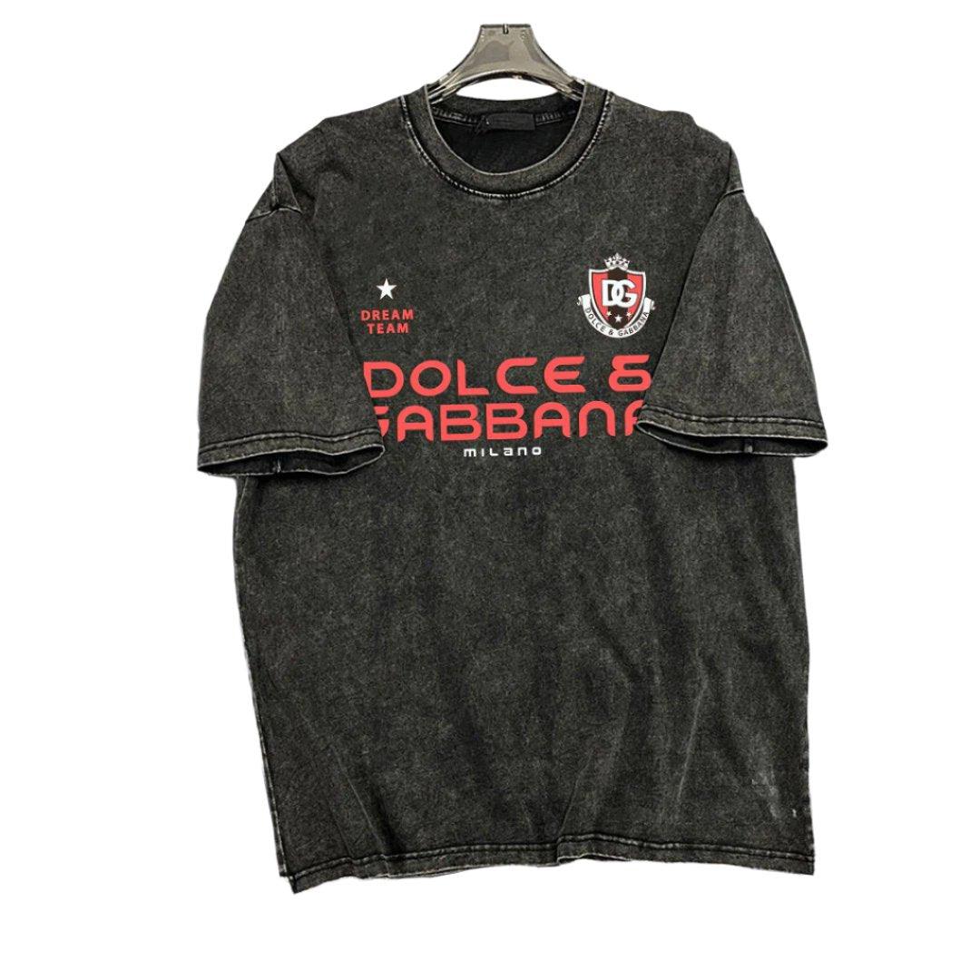 Dolce & Gabbana T-Shirt Without Collar 'Smoke Grey'