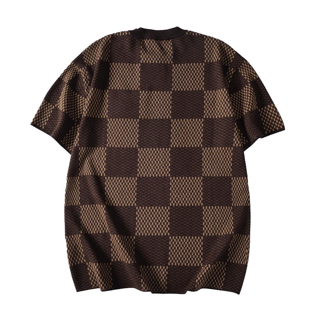 Louis Vuitton Damier T-Shirt Without Collar 'Brown'