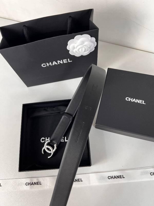 Chanel Leather Women’s Belt 'Black/Nickel'