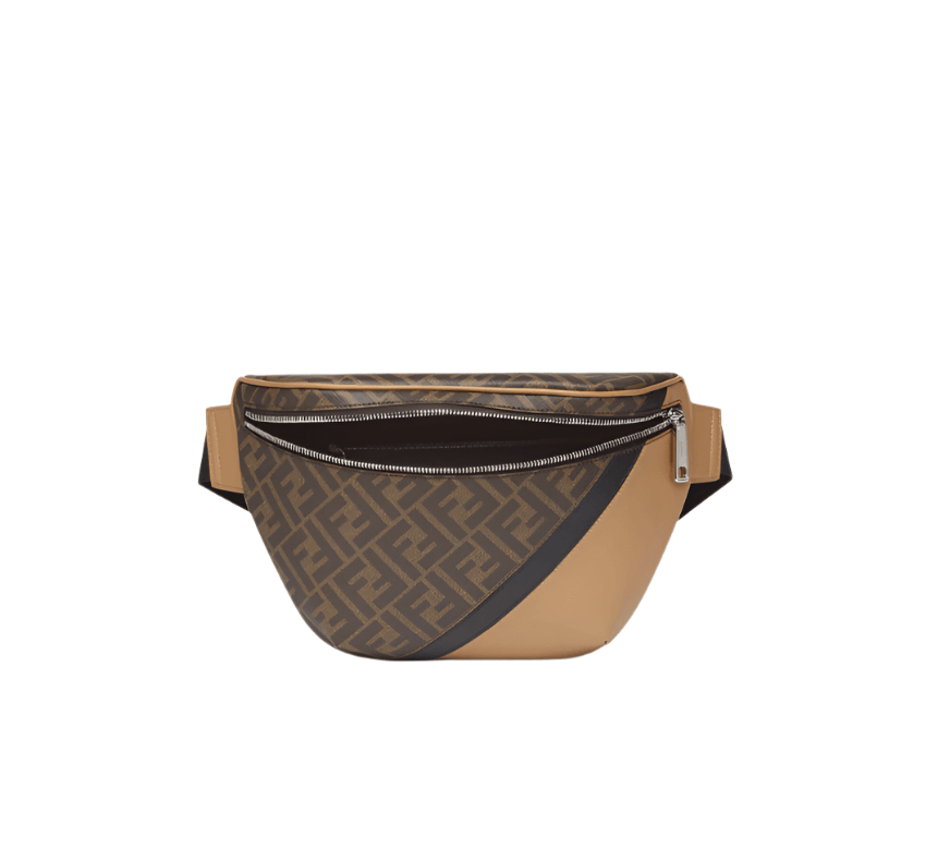 Fendi logo-print leather belt bag