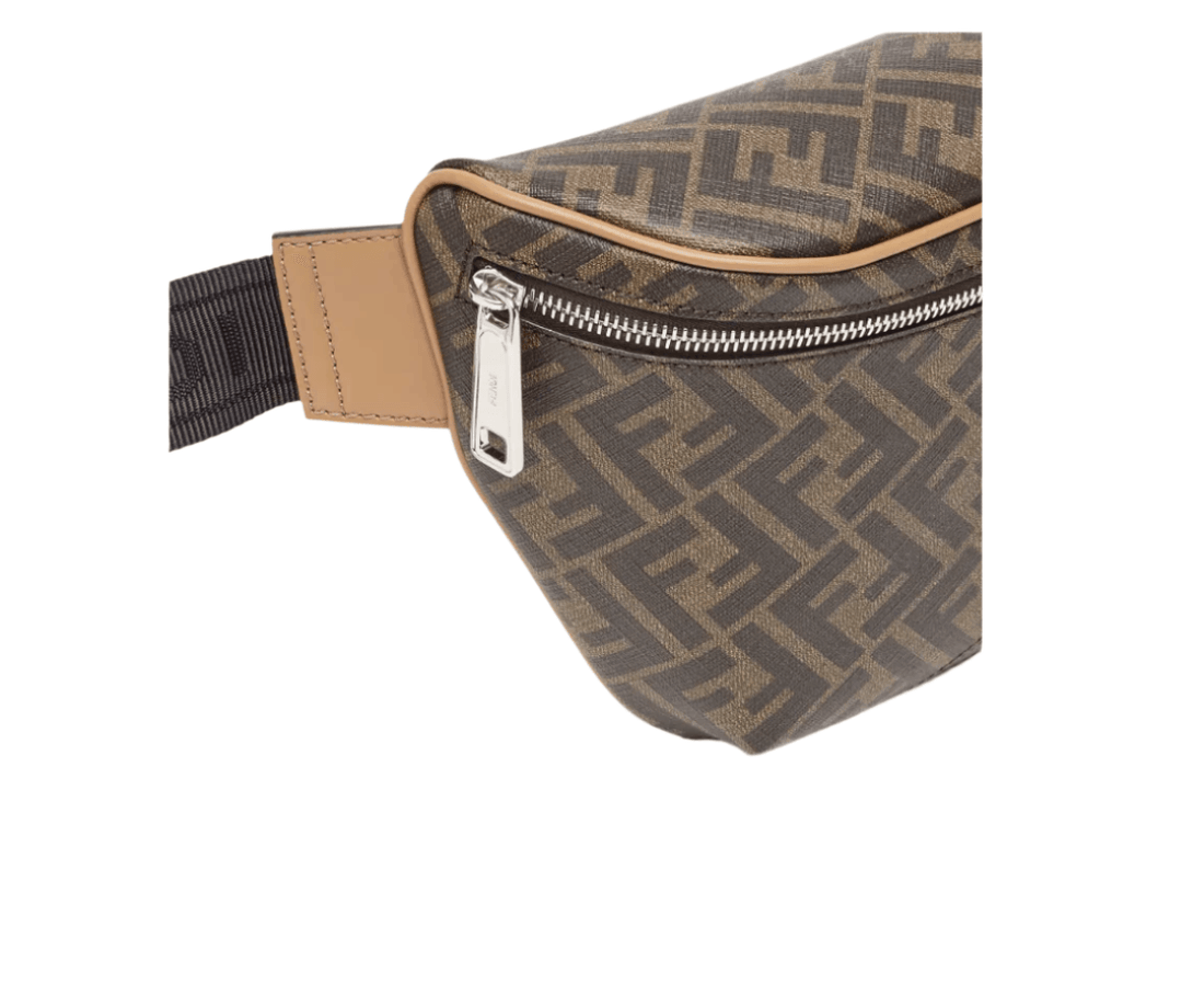 Fendi logo-print leather belt bag