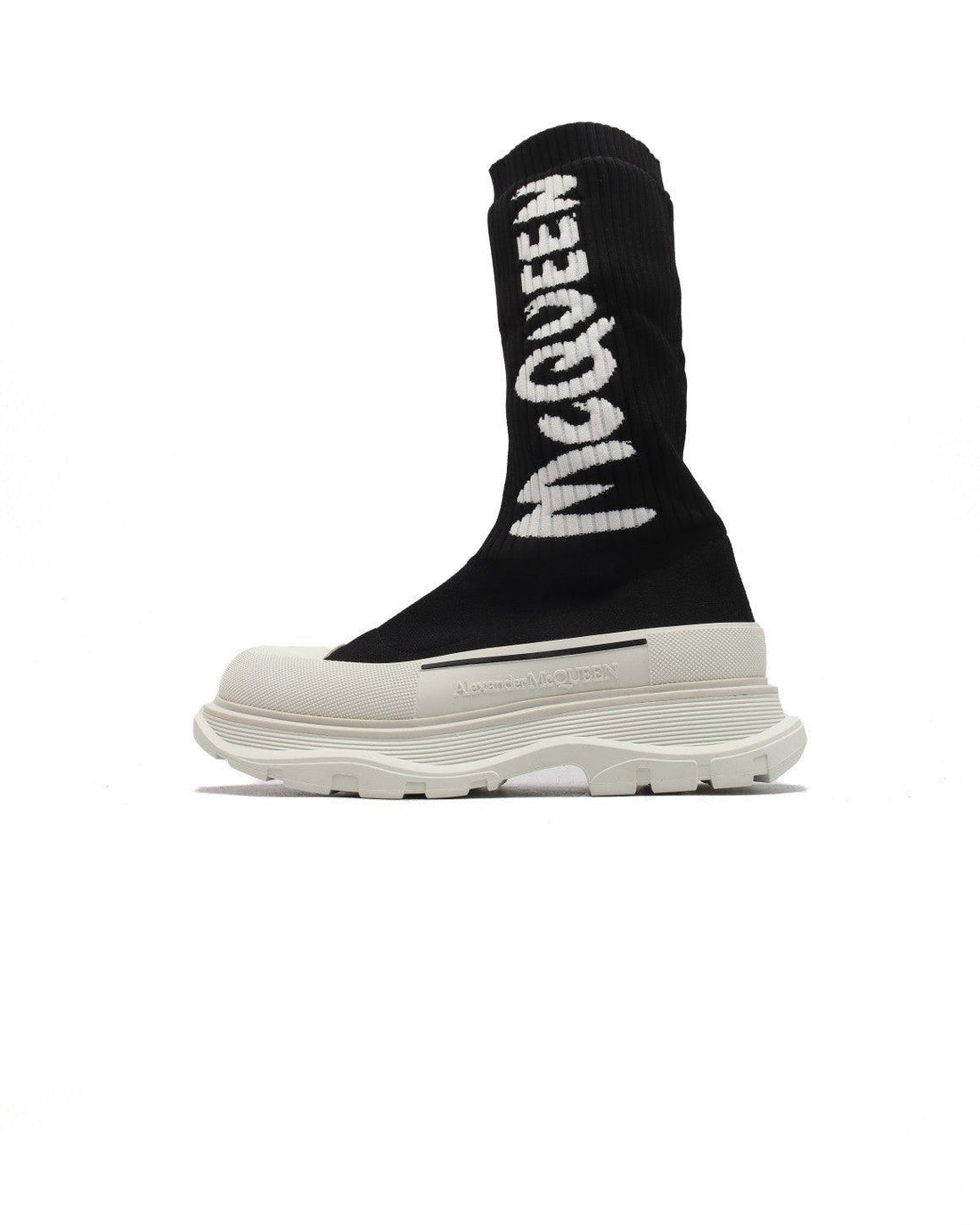 Alexander McQueen Graffiti Knit Tread Slick Boot