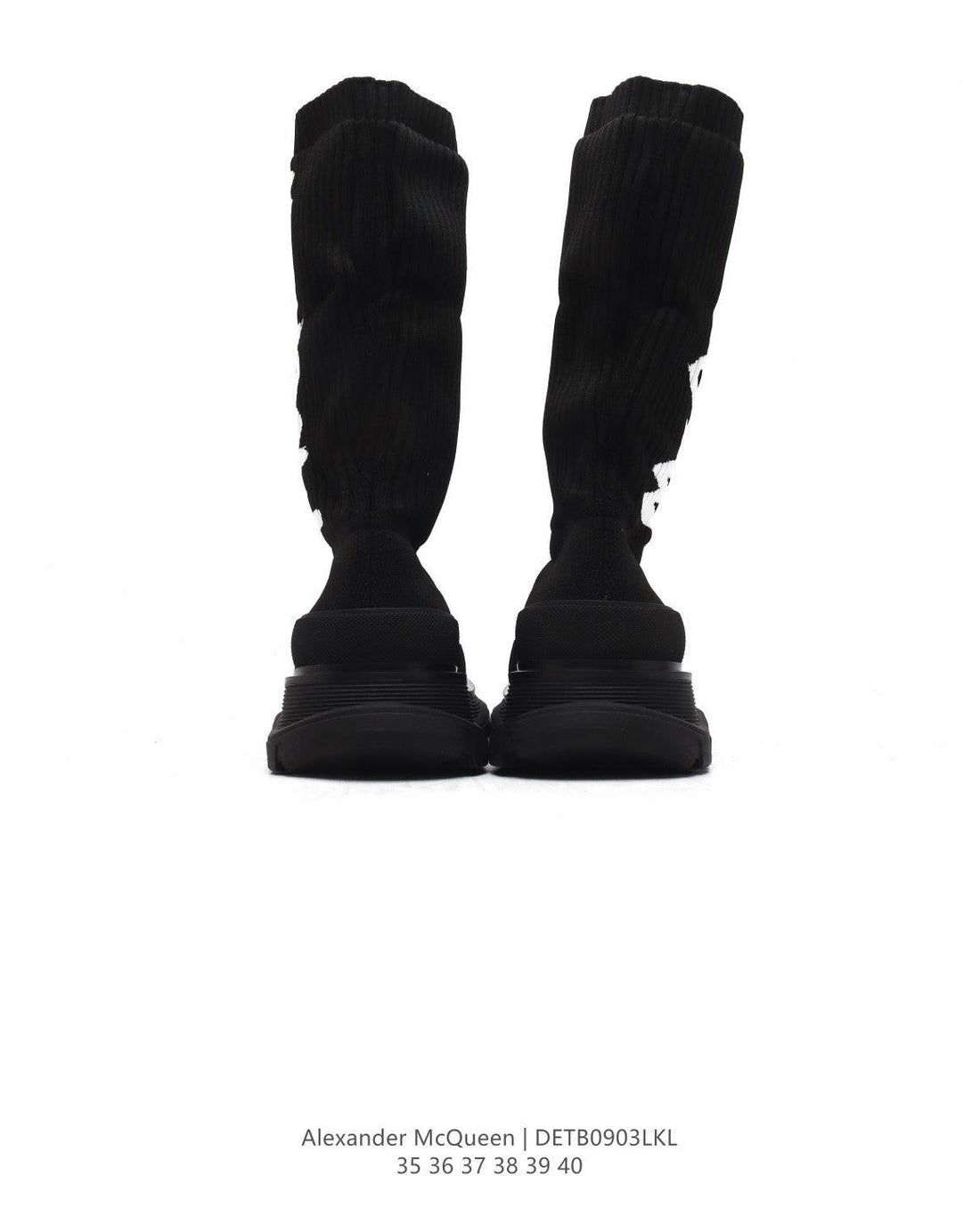 Alexander McQueen Graffiti Knit Tread Slick Boot