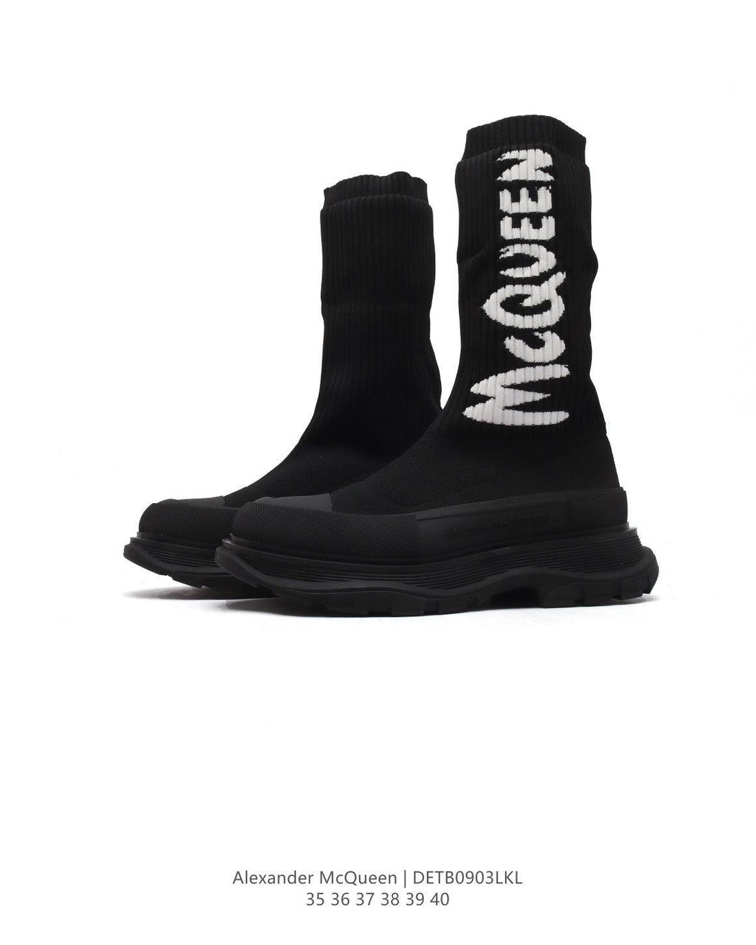 Alexander McQueen Graffiti Knit Tread Slick Boot