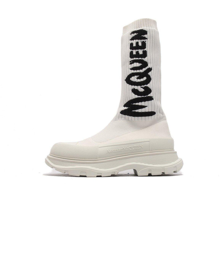 Alexander McQueen Graffiti Knit Tread Slick Boot