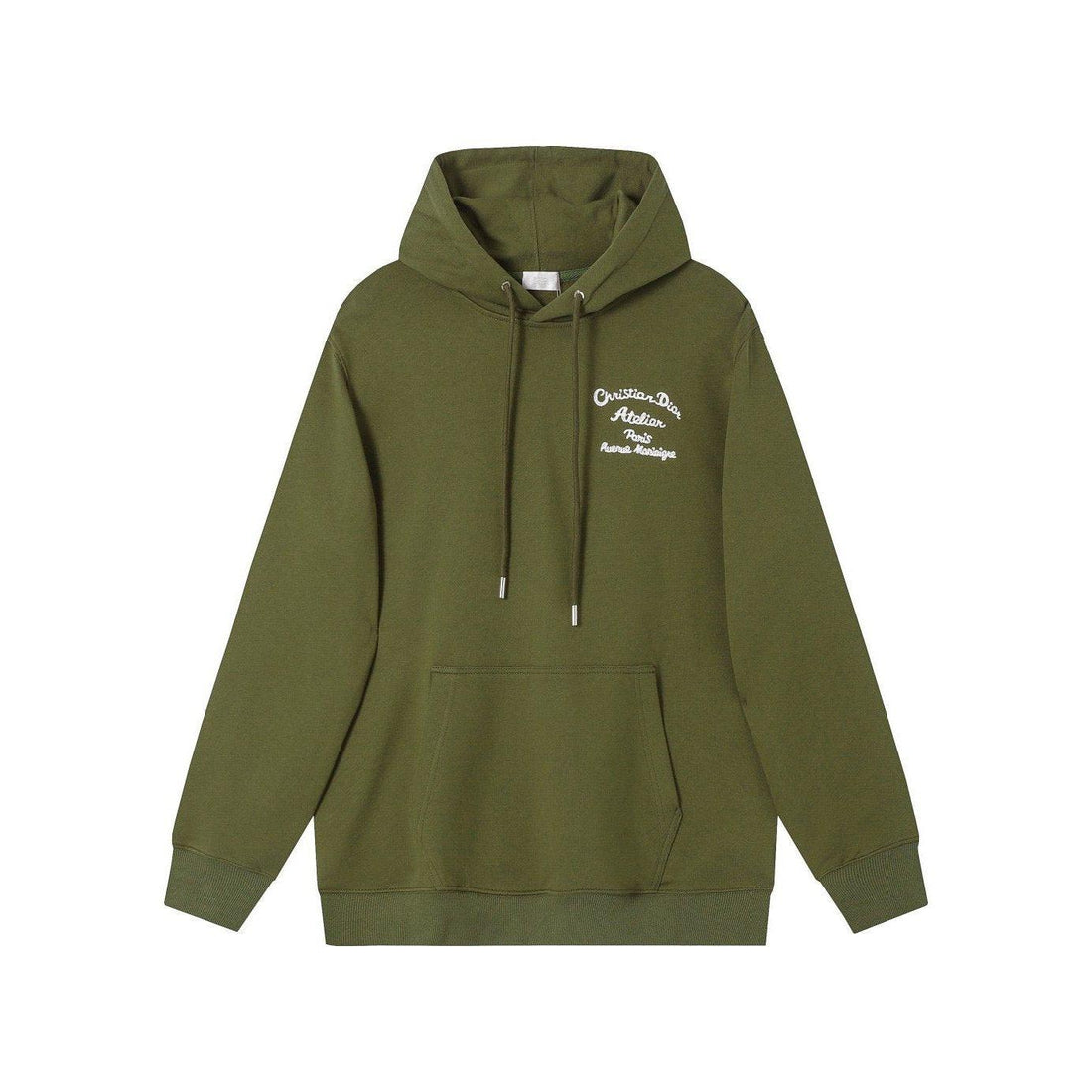 Dior Hoodie Workshop Embroidered Logo Kangaroo 'Green'