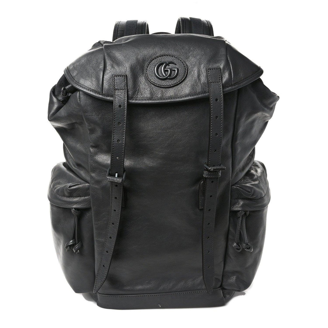 Gucci  Calfskin Monochrome Double G Backpack