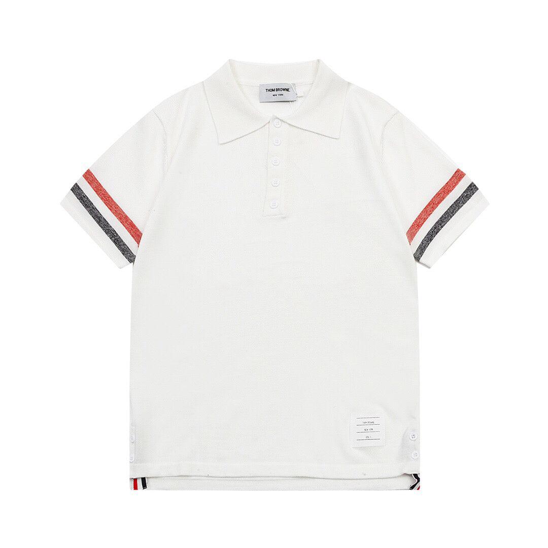 Thom Browne White T-Shirt with Collar