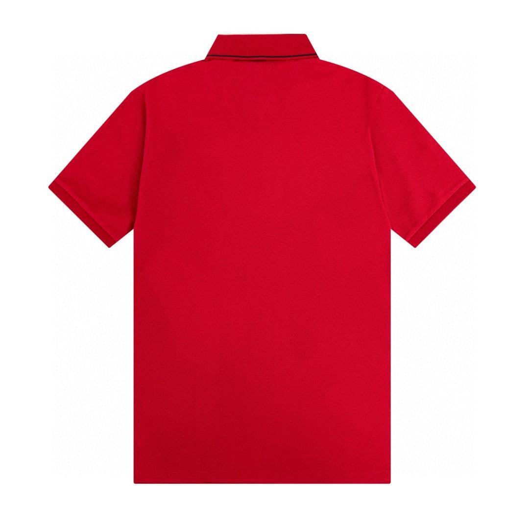 Burberry Red T-Shirt With Collar