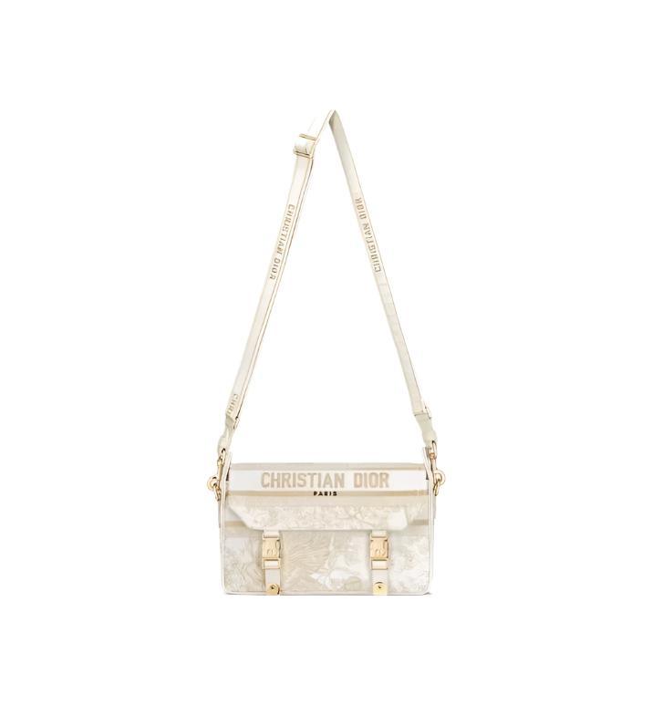 Christian Dior Canvas Diorcamp Messenger in White Gold