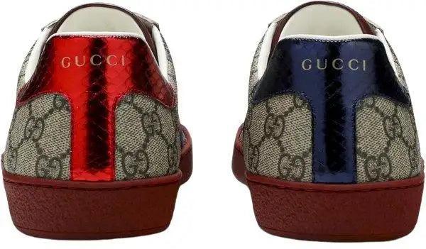 Ace Supreme GG Guccissima Logo Web Stripe Flat Sneakers