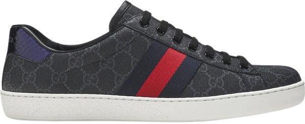 Ace Supreme GG Guccissima Logo Web Stripe Flat Sneakers