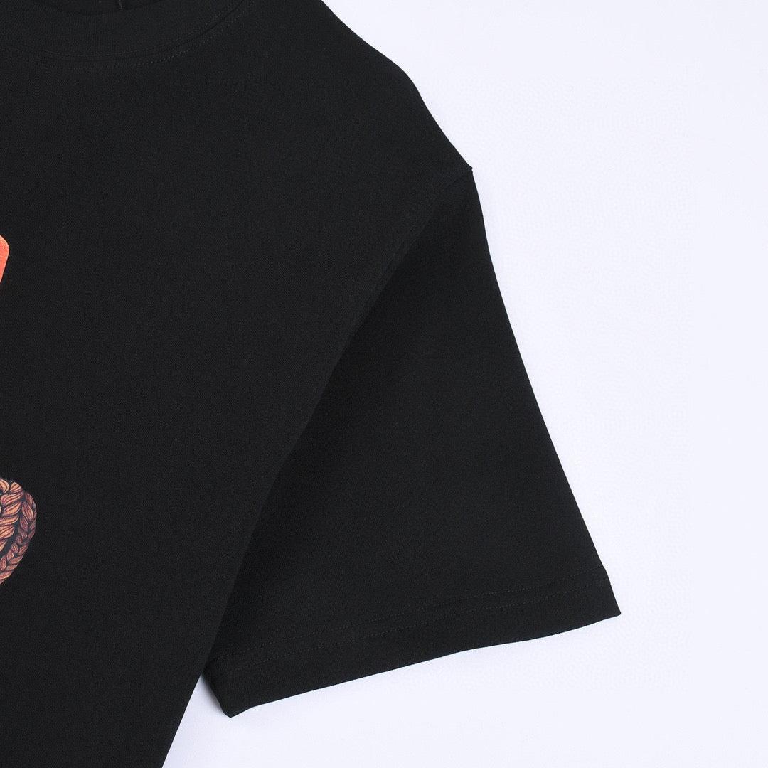 Fendi T-Shirt without Collar 'Black-Orange'