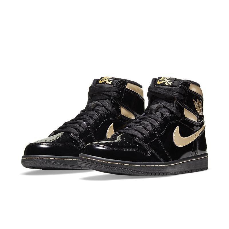 Air Jordan 1 High 'Black Metallic Gold Patent'