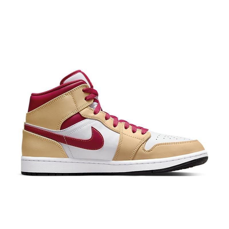 Air Jordan 1 Mid 'Light Curry Cardinal'