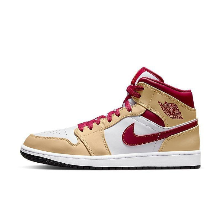 Air Jordan 1 Mid 'Light Curry Cardinal'