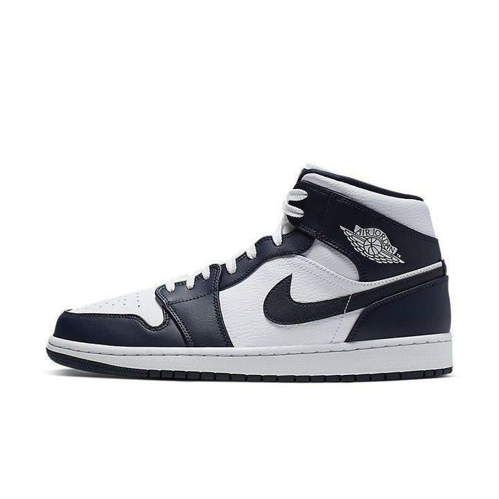 Air Jordan 1 Mid 'White Metallic Gold Obsidian'