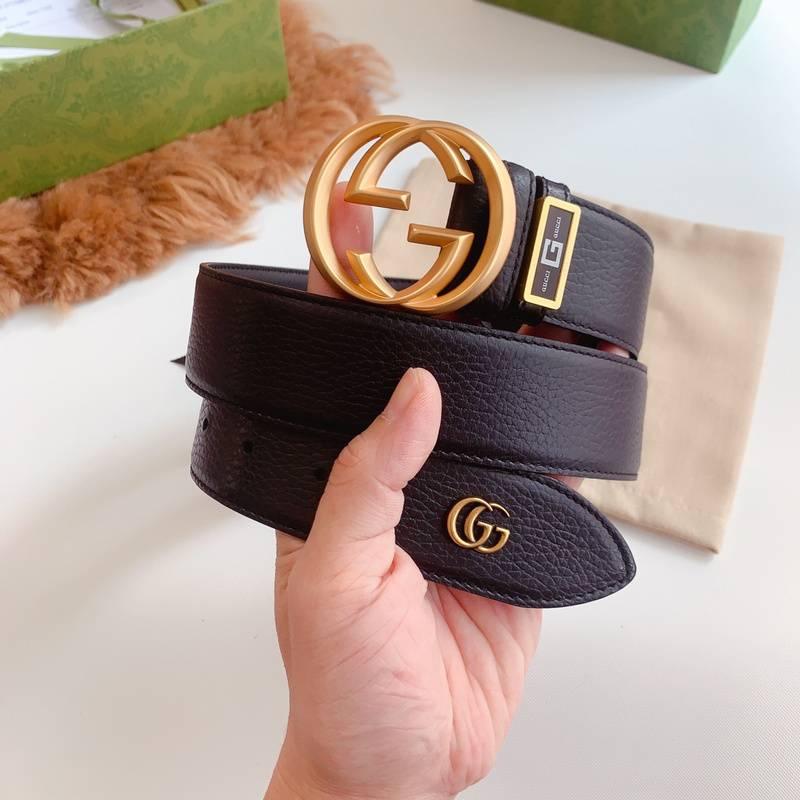 GUCCI Embellished coated-canvas and leather belt 'Black'