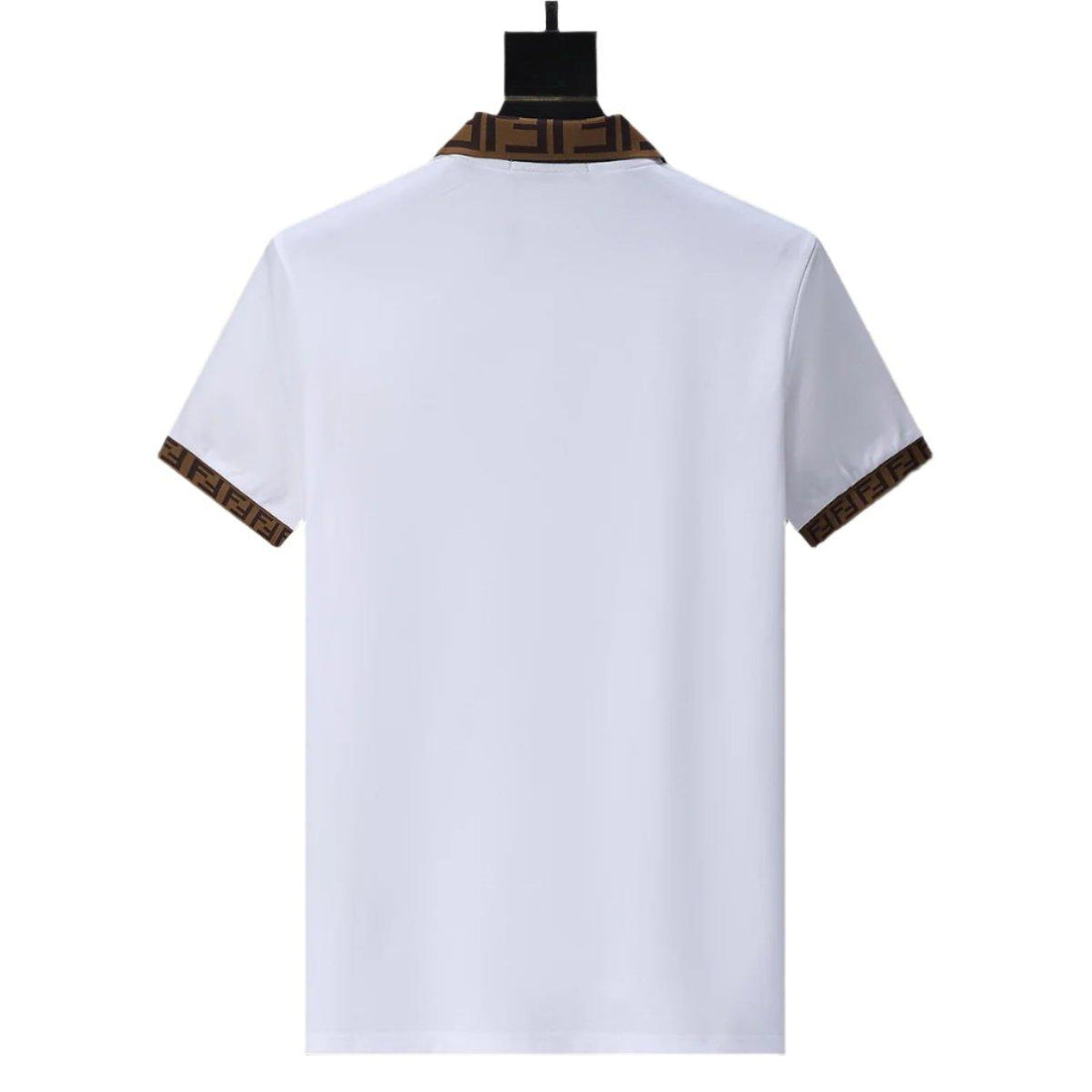 Fendi White T-shirt with Collar