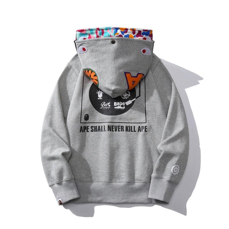 BAPE ABC CAMO SHARK WIDE FIT FULL ZIP DOUBLE A Bathing Ape - Grey