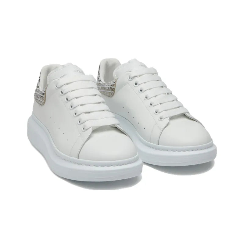 Alexander McQueen Oversized White Silver Croc