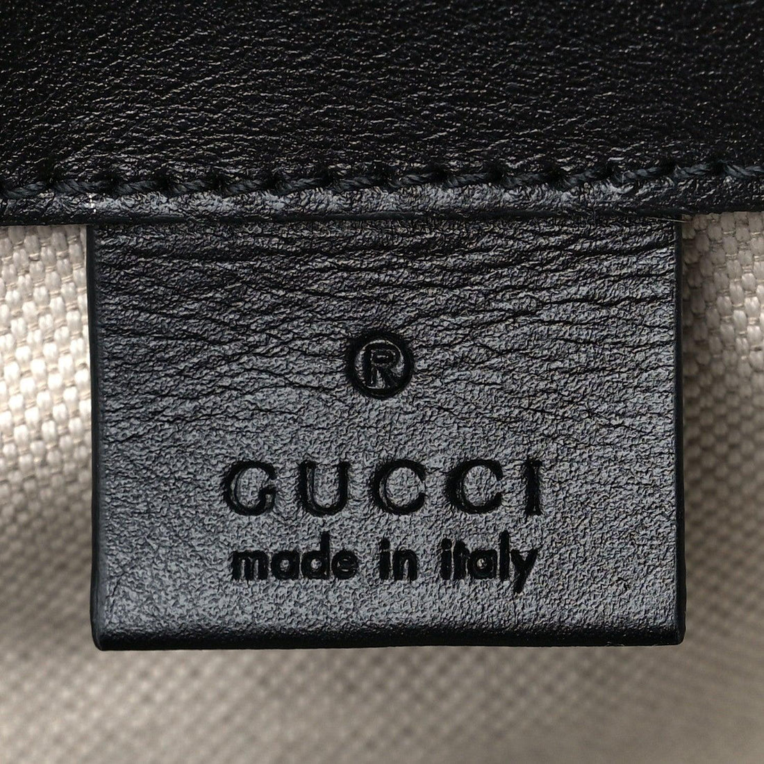 Gucci Calfskin GG Tennis Embossed Double Buckle Backpack Black