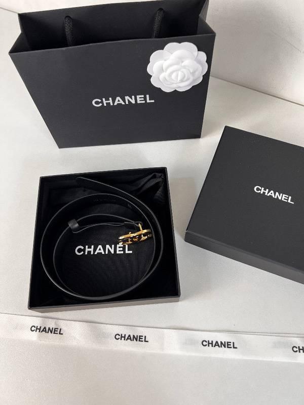 Chanel Leather Women’s Belt 'Black/Gold'