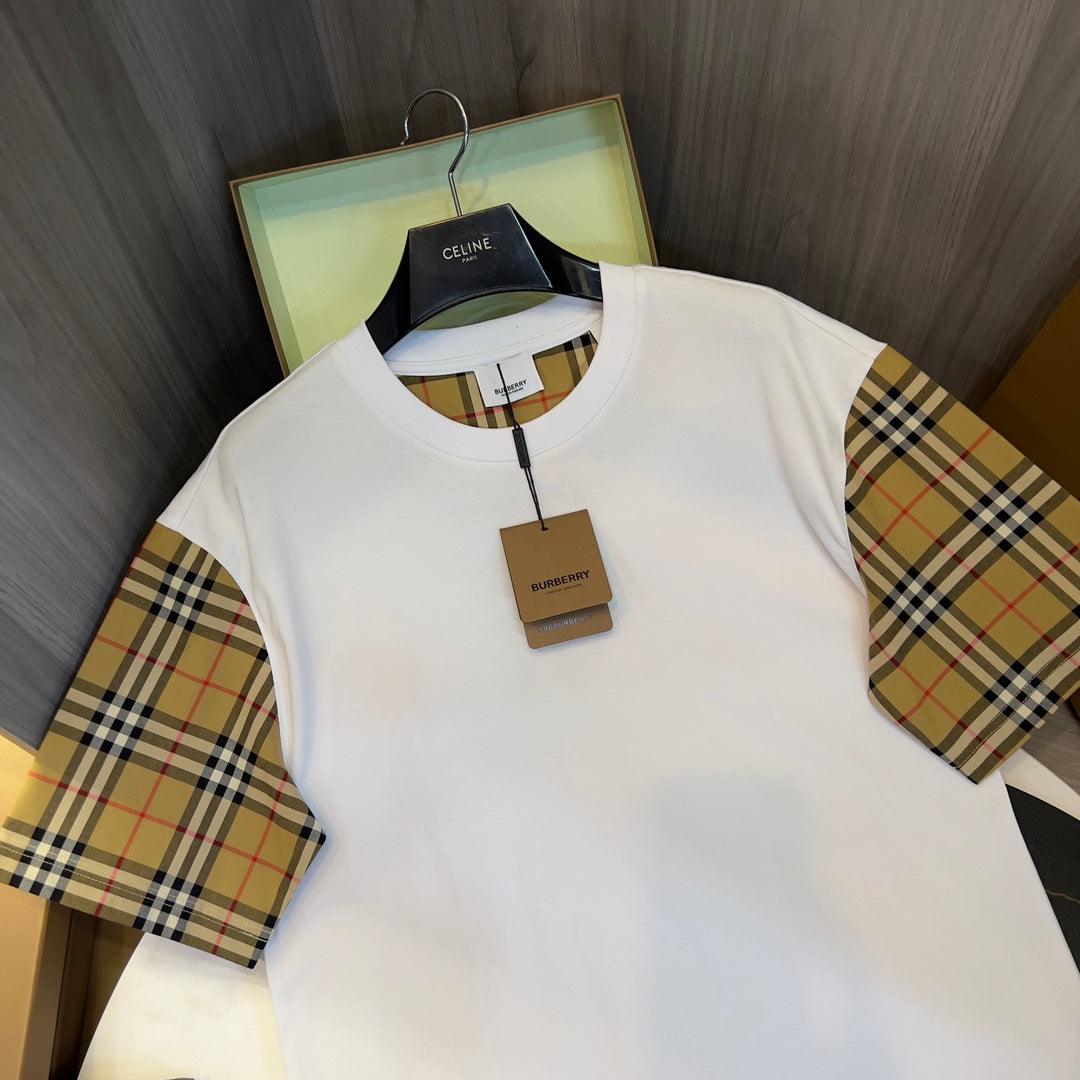 Burberry T-Shirt Without Collar 'White & Beige'