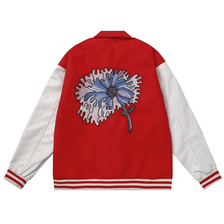 Louis Vuitton Multi-Patches Mixed Leather Varsity Blouson Red