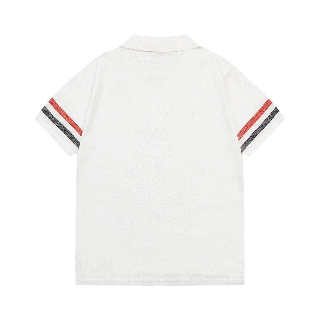 Thom Browne White T-Shirt with Collar