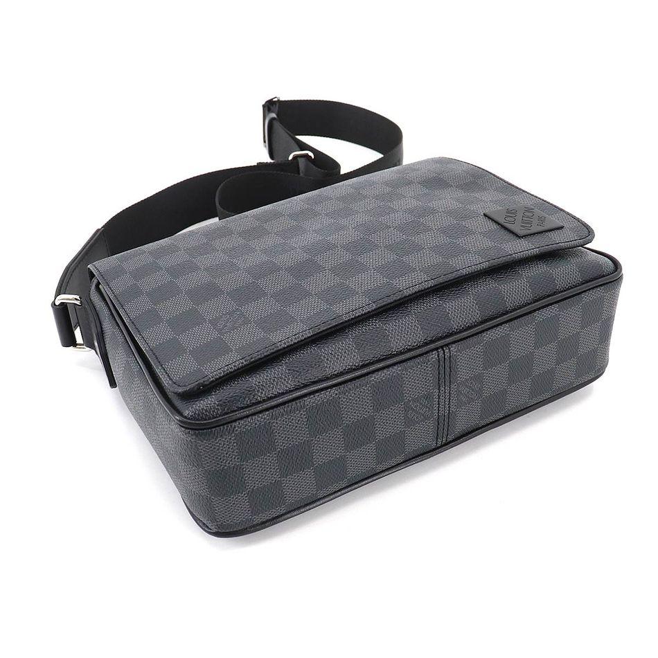 Louis Vuitton Damier Graphite District PM NV3 Shoulder Bag Black