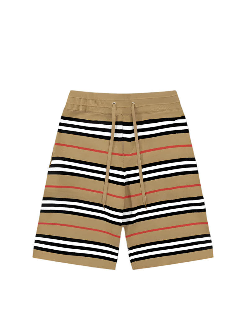 Burberry Men's Striped Cotton Knit Basketball Shorts 'Beige'