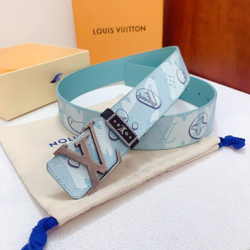 Louis Vuitton Double Belt Logo 'Light Blue'