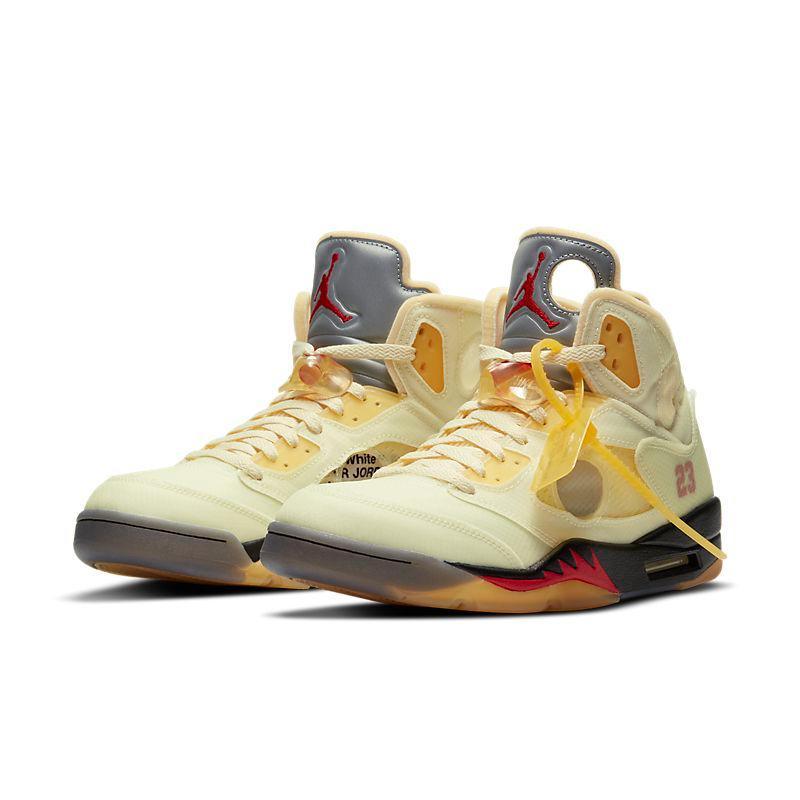 Air Jordan 5 Retro Sail Virgil Abloh Tan