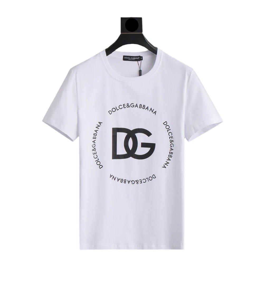 Dolce & Gabbana T-Shirt Without Collar 'White & Black'