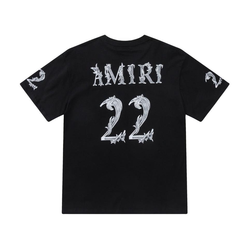 Amiri 22 Black T-Shirt Without Collar