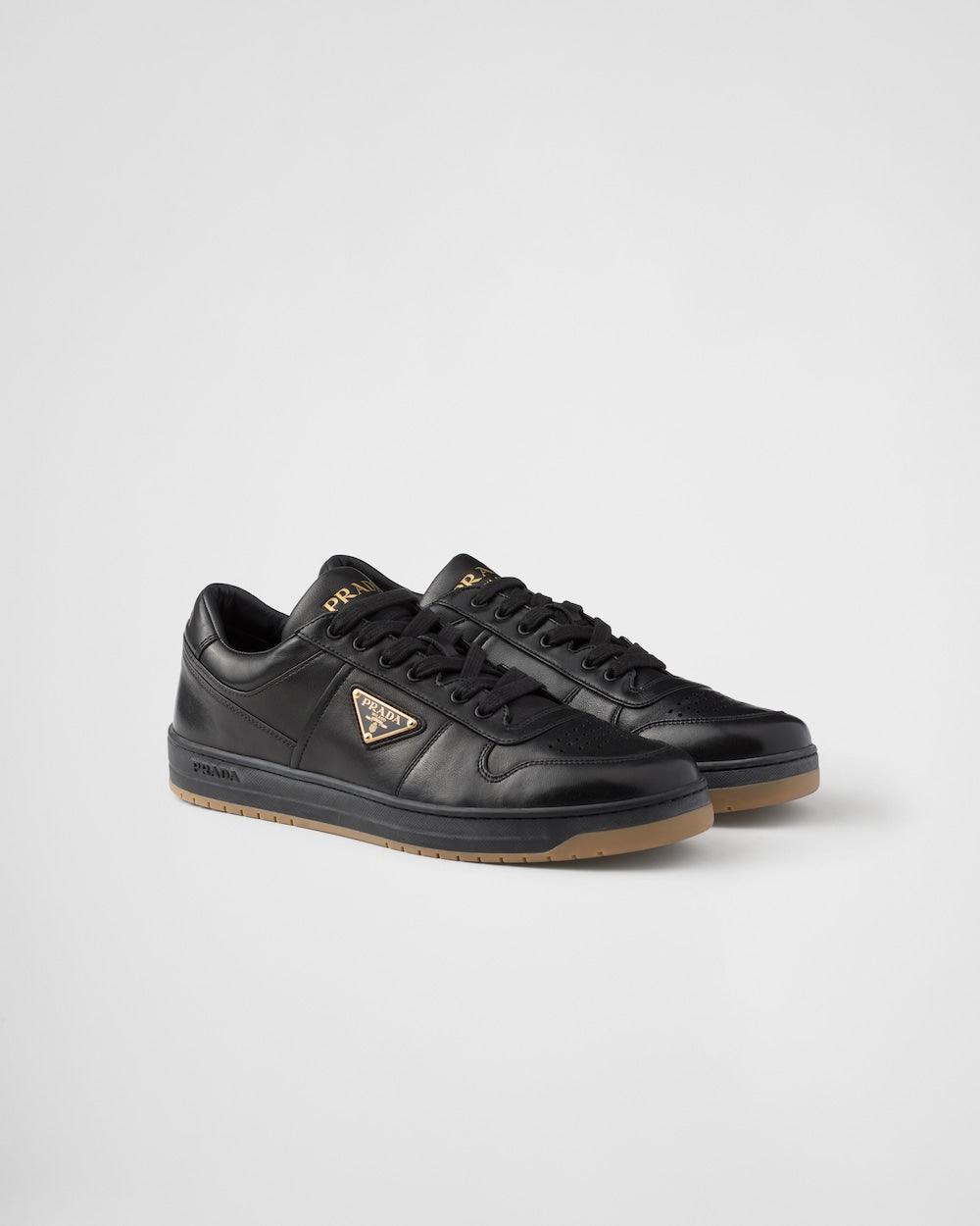 Prada Downtown nappa leather sneakers 'Black'